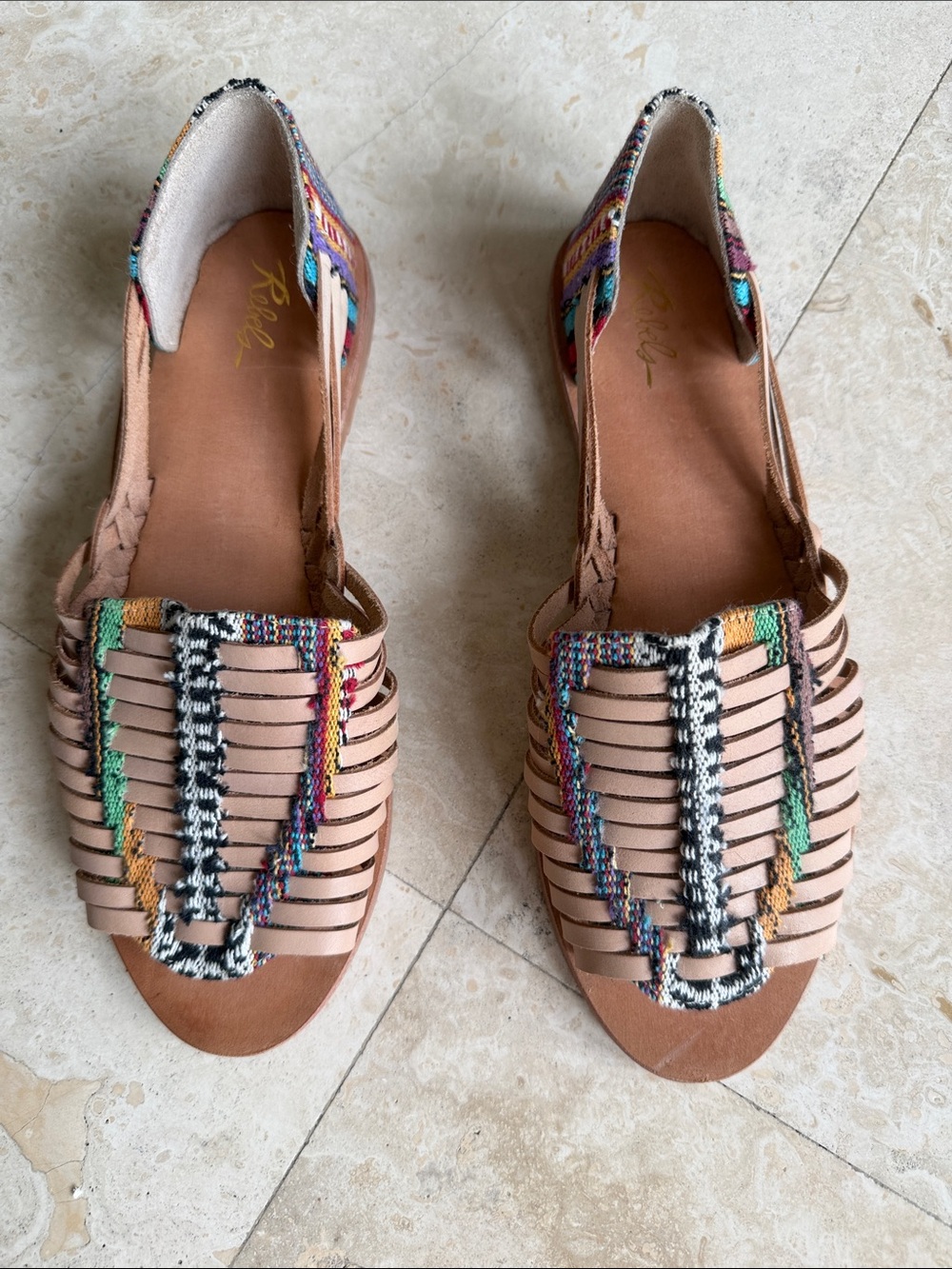 Woven Nude Multi-Accent Women’s Huarache Flats